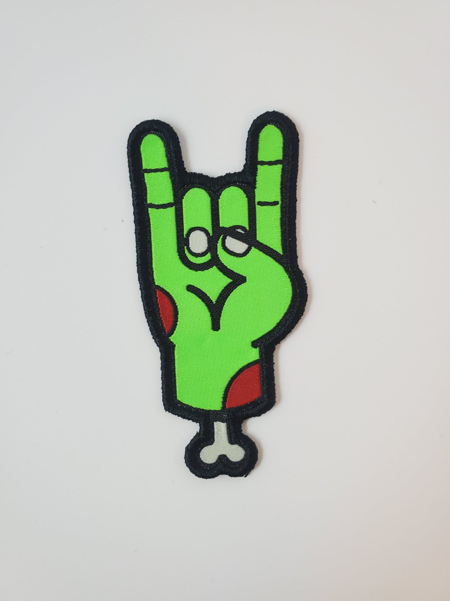 YOUTH "Zombie Rocker" Design Trucker Hat (Black Mesh/ Black Fabric)