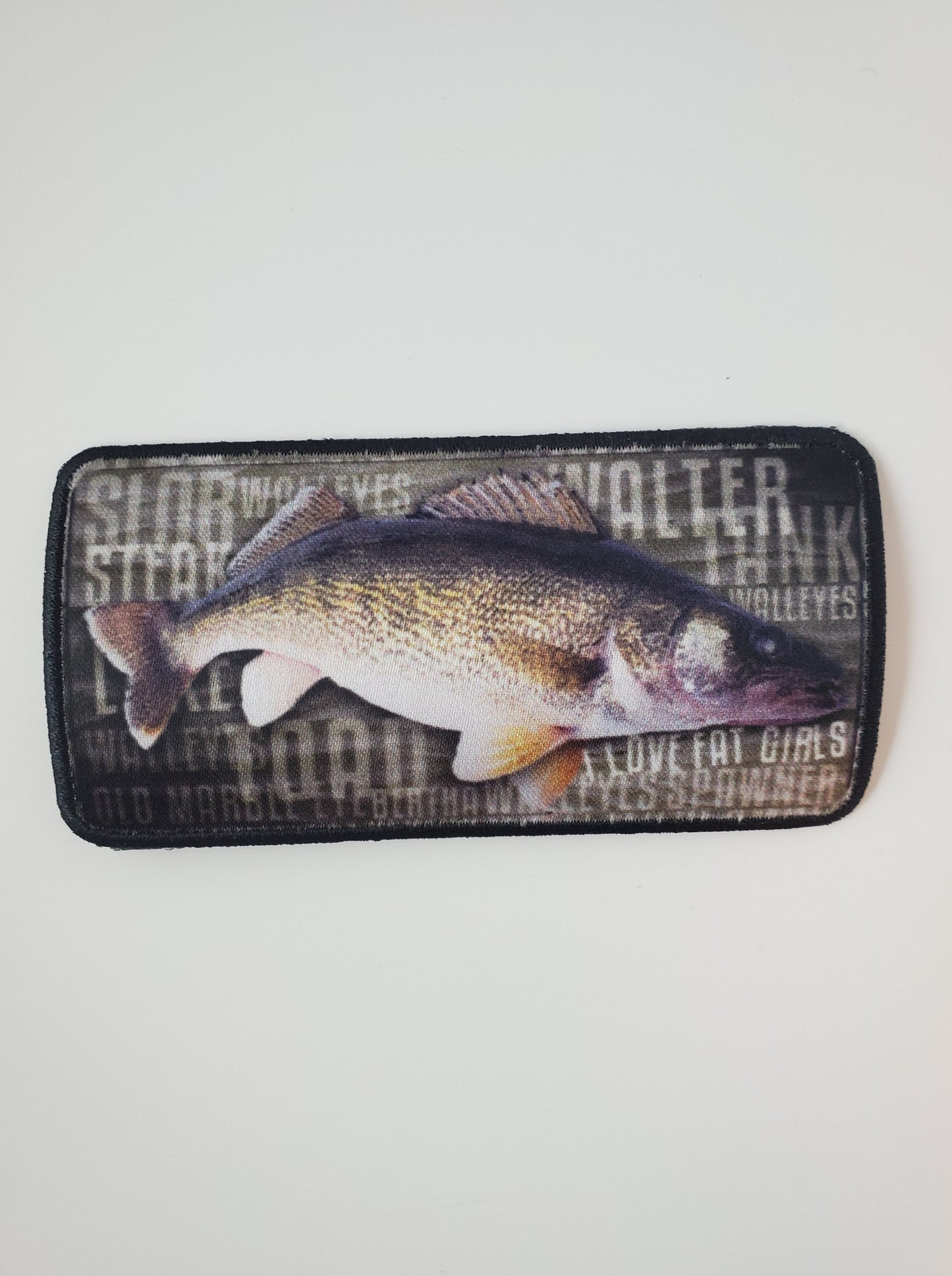 "I LOVE FAT GIRLS" Walleye Design Trucker Hat (White Mesh/ Black Fabric)