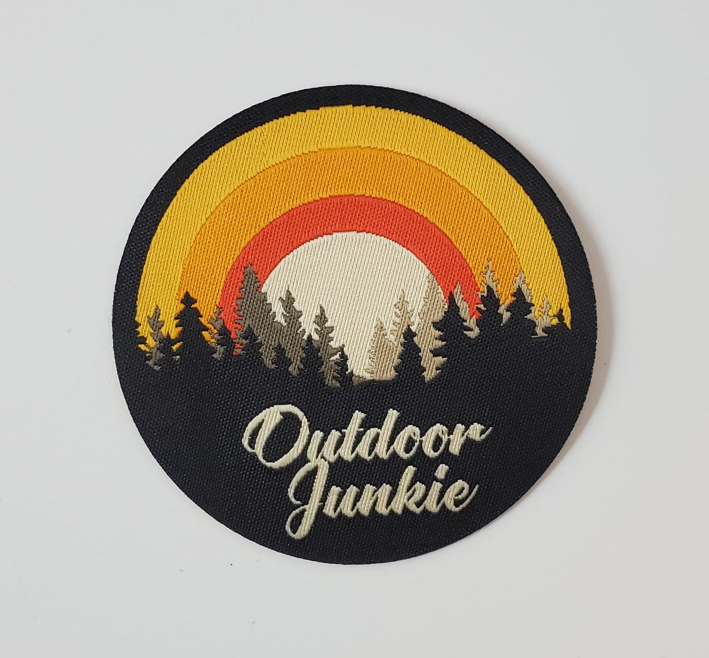 HIDE Camo "Outdoor Junkie" Patch Charcoal Fabric/Black Mesh 6 Panel Trucker Hat